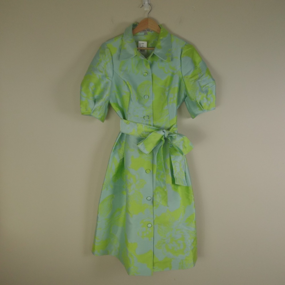 New NWT Rickie Freeman Teri Jon‎ Dress Floral Jacquard Midi